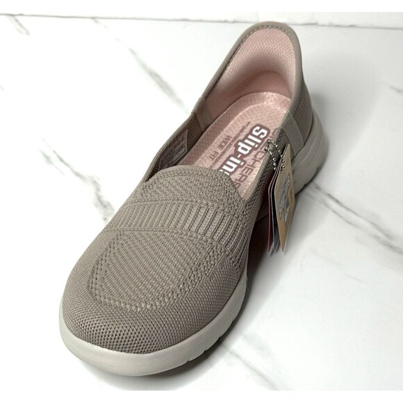Skechers On The Go Slip-Ins Flex-Camellia Size 7.5 Wide Fit Taupe RIGHT SHOE NEW - Picture 1 of 10